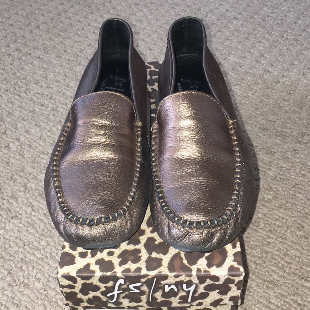 fs/ny Stella Bronze Metallic Driving Moccasin Shoe